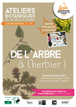 Affiche Ateliers herbiers jardin 2017